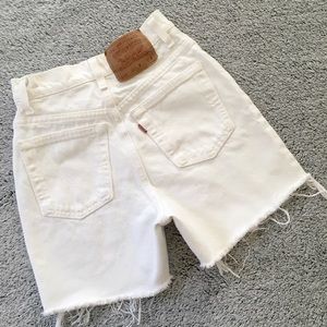 Vintage Levi’s 512 White Denim Jean Shorts